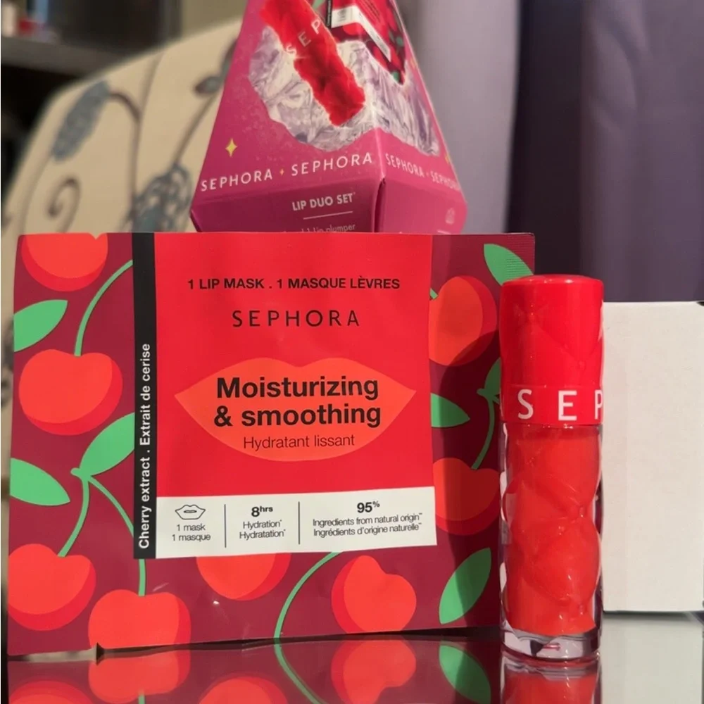 Sephora Cherry Lip Duo with Red Packaging